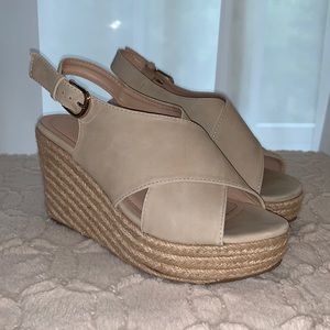 Light Tan / Cream Wedges WORN ONCE